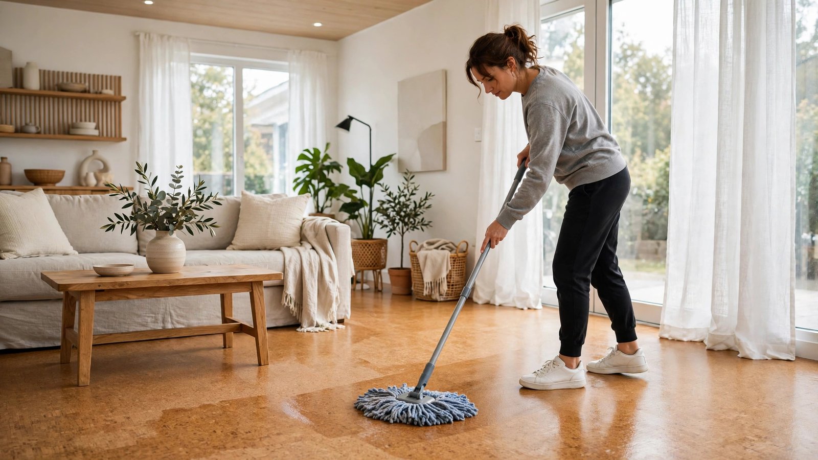 how to clean cork flooring